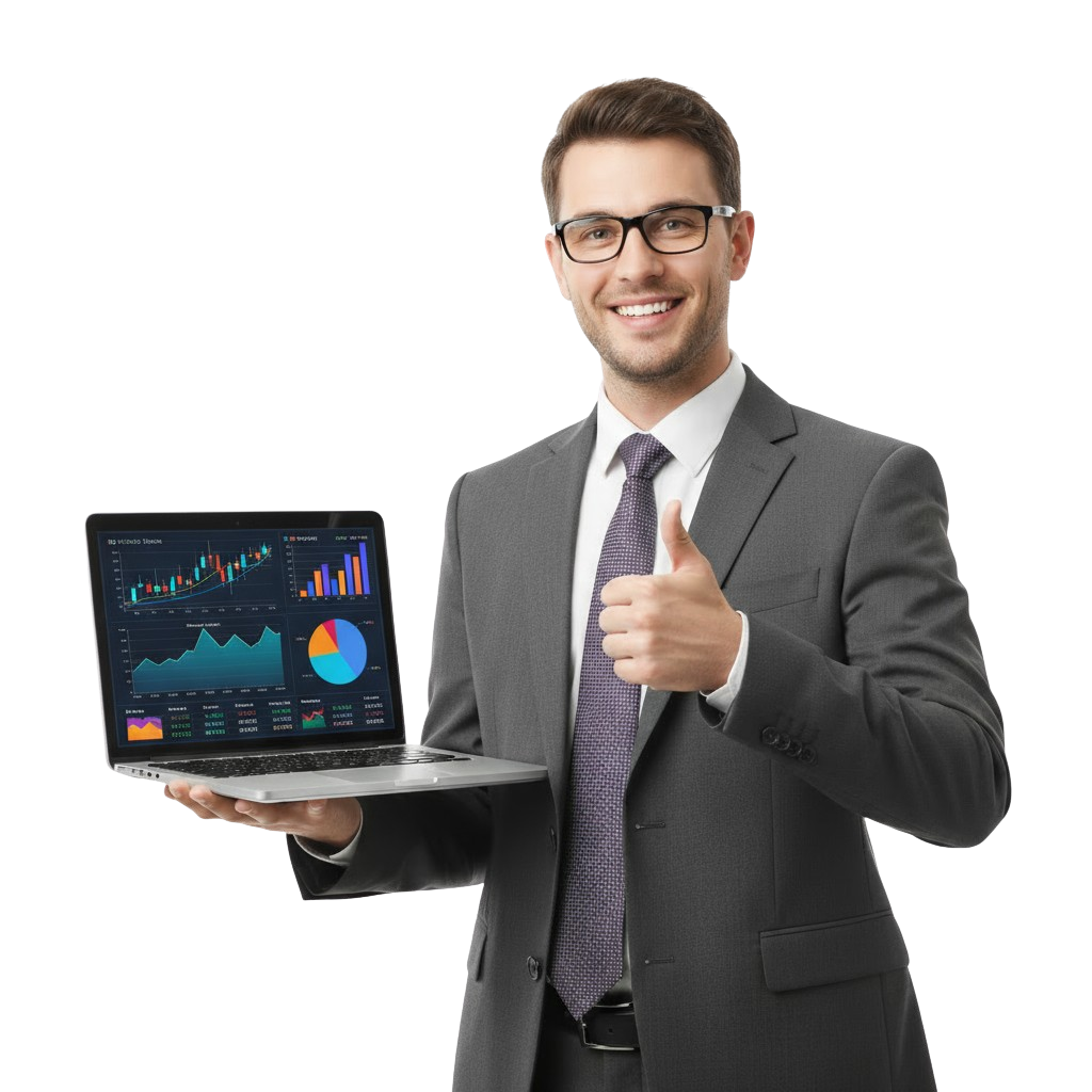 firefly gemini flash en la laptop debe haber graficos de finanzas 183571 removebg